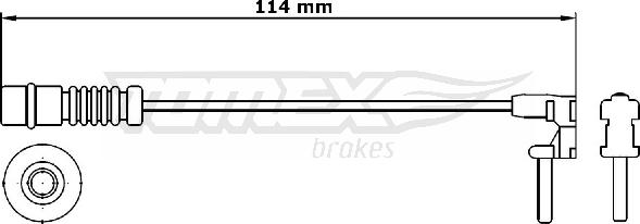 TOMEX brakes TX 30-69 - Warning Contact, brake pad wear autospares.lv