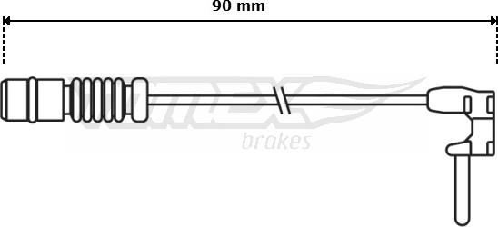 TOMEX brakes TX 30-65 - Warning Contact, brake pad wear autospares.lv