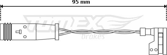TOMEX brakes TX 30-66 - Warning Contact, brake pad wear autospares.lv