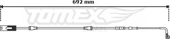 TOMEX brakes TX 30-68 - Warning Contact, brake pad wear autospares.lv