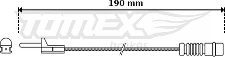 TOMEX brakes TX 30-09 - Warning Contact, brake pad wear autospares.lv
