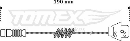 TOMEX brakes TX 30-05 - Warning Contact, brake pad wear autospares.lv