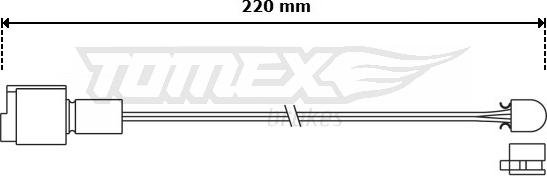 TOMEX brakes TX 30-03 - Warning Contact, brake pad wear autospares.lv