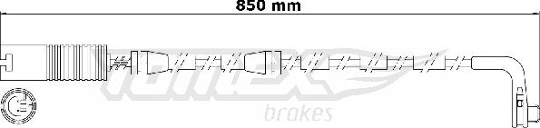 TOMEX brakes TX 30-80 - Warning Contact, brake pad wear autospares.lv