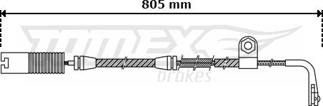 TOMEX brakes TX 30-34 - Warning Contact, brake pad wear autospares.lv
