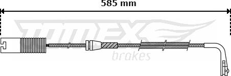 TOMEX brakes TX 30-35 - Warning Contact, brake pad wear autospares.lv