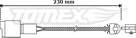 TOMEX brakes TX 30-28 - Warning Contact, brake pad wear autospares.lv