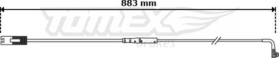 TOMEX brakes TX 30-75 - Warning Contact, brake pad wear autospares.lv