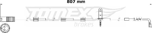 TOMEX brakes TX 31-00 - Warning Contact, brake pad wear autospares.lv