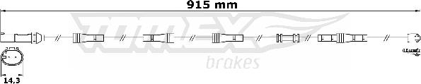 TOMEX brakes TX 31-19 - Warning Contact, brake pad wear autospares.lv