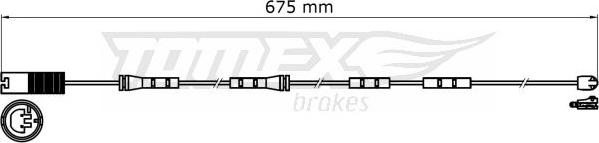 TOMEX brakes TX 31-36 - Warning Contact, brake pad wear autospares.lv