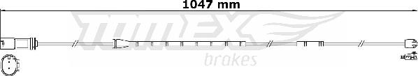 TOMEX brakes TX 31-21 - Warning Contact, brake pad wear autospares.lv