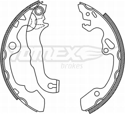 TOMEX brakes TX 20-92 - Brake Shoe Set autospares.lv