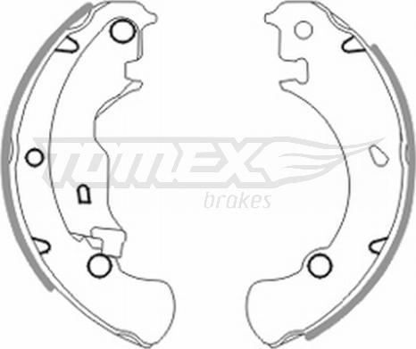 TOMEX brakes TX 20-42 - Brake Shoe Set autospares.lv