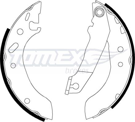 TOMEX brakes TX 20-53 - Brake Shoe Set autospares.lv