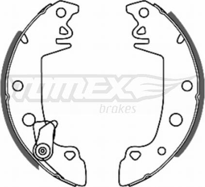 TOMEX brakes TX 20-68 - Brake Shoe Set autospares.lv