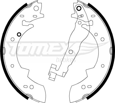 TOMEX brakes TX 20-62 - Brake Shoe Set autospares.lv