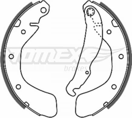 TOMEX brakes TX 20-17 - Brake Shoe Set autospares.lv