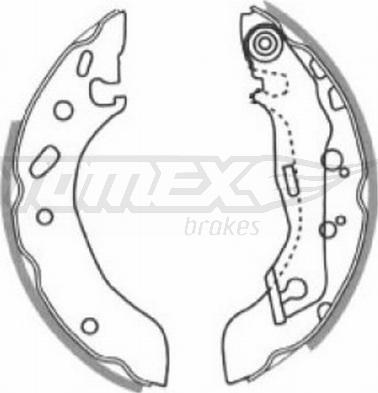 TOMEX brakes TX 20-83 - Brake Shoe Set autospares.lv