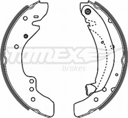 TOMEX brakes TX 20-29 - Brake Shoe Set autospares.lv