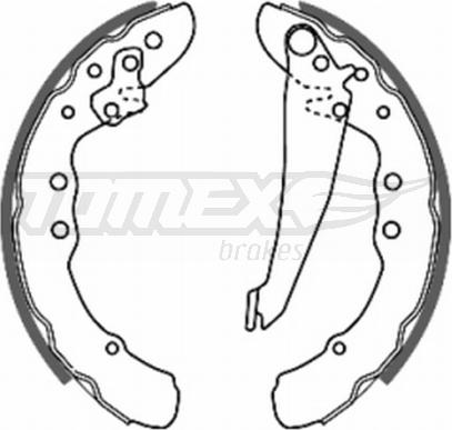 TOMEX brakes TX 20-70 - Brake Shoe Set autospares.lv