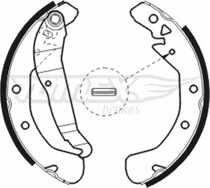 TOMEX brakes TX 20-78 - Brake Shoe Set autospares.lv