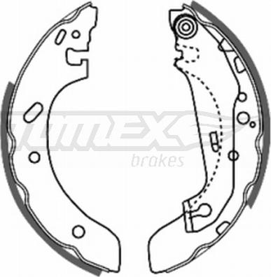 TOMEX brakes TX 20-73 - Brake Shoe Set autospares.lv