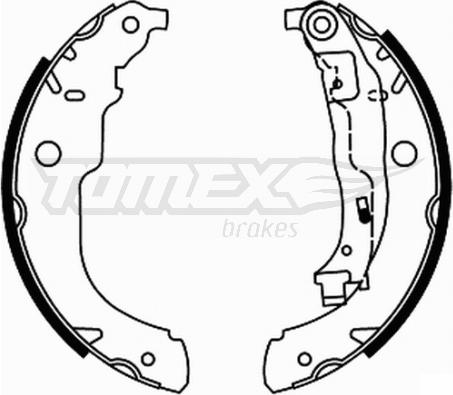 TOMEX brakes TX 21-96 - Brake Shoe Set autospares.lv
