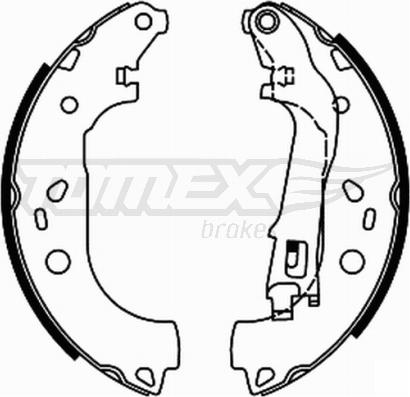 TOMEX brakes TX 21-98 - Brake Shoe Set autospares.lv