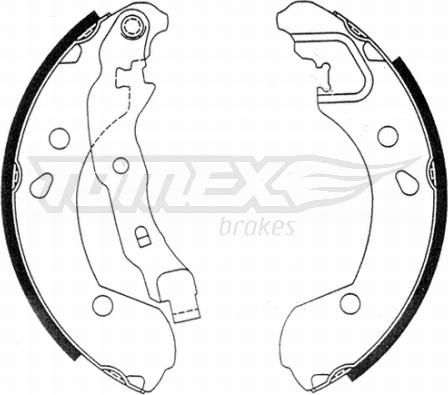 TOMEX brakes TX 21-48 - Brake Shoe Set autospares.lv