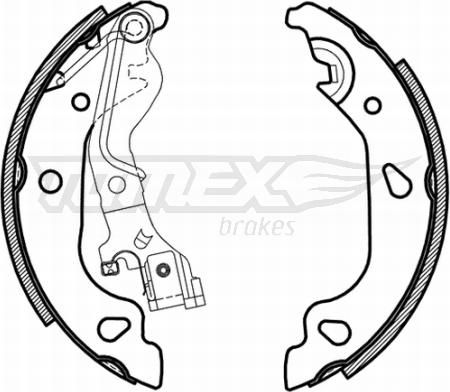 TOMEX brakes TX 21-59 - Brake Shoe Set autospares.lv