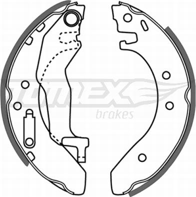 TOMEX brakes TX 21-54 - Brake Shoe Set autospares.lv