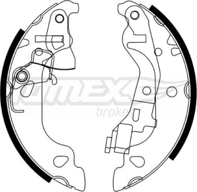 TOMEX brakes TX 21-58 - Brake Shoe Set autospares.lv