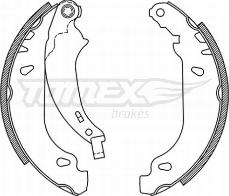 TOMEX brakes TX 21-52 - Brake Shoe Set autospares.lv