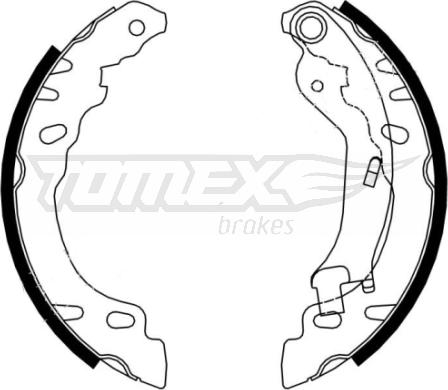 TOMEX brakes TX 21-61 - Brake Shoe Set autospares.lv