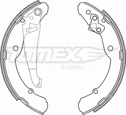 TOMEX brakes TX 21-04 - Brake Shoe Set autospares.lv