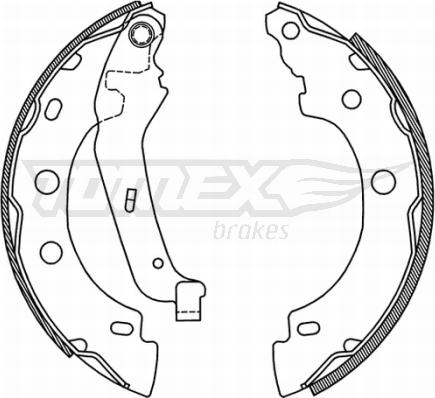 TOMEX brakes TX 21-00 - Brake Shoe Set autospares.lv