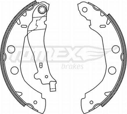 TOMEX brakes TX 21-01 - Brake Shoe Set autospares.lv