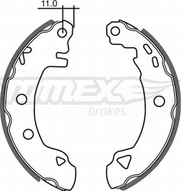 TOMEX brakes TX 21-02 - Brake Shoe Set autospares.lv