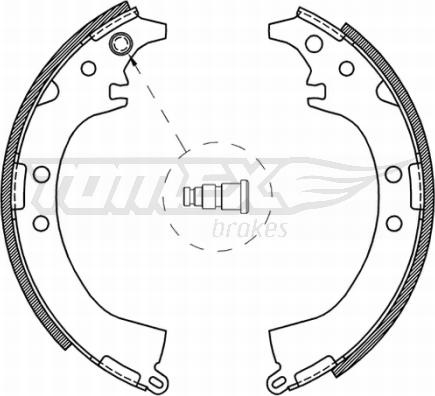 TOMEX brakes TX 21-07 - Brake Shoe Set autospares.lv