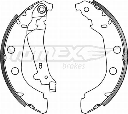 TOMEX brakes TX 21-15 - Brake Shoe Set autospares.lv