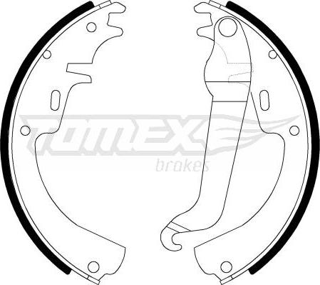 TOMEX brakes TX 21-11 - Brake Shoe Set autospares.lv