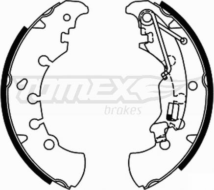 TOMEX brakes TX 21-84 - Brake Shoe Set autospares.lv