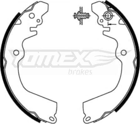 TOMEX brakes TX 21-81 - Brake Shoe Set autospares.lv