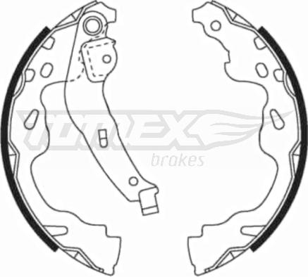 TOMEX brakes TX 21-82 - Brake Shoe Set autospares.lv
