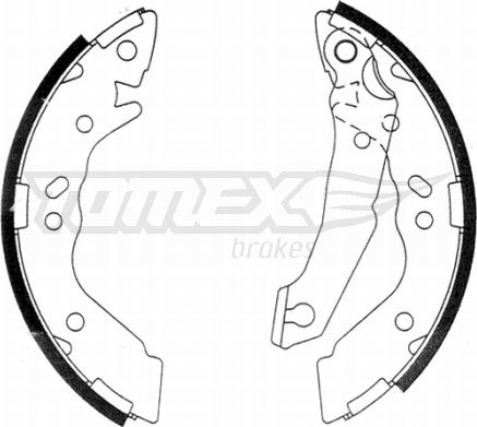 TOMEX brakes TX 21-36 - Brake Shoe Set autospares.lv