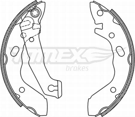 TOMEX brakes TX 21-37 - Brake Shoe Set autospares.lv