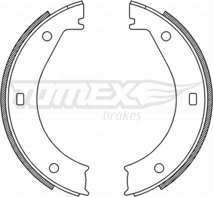 TOMEX brakes TX 21-25 - Brake Shoe Set autospares.lv