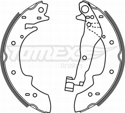 TOMEX brakes TX 21-22 - Brake Shoe Set autospares.lv