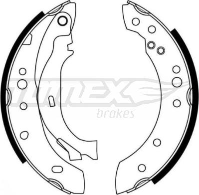 TOMEX brakes TX 21-27 - Brake Shoe Set autospares.lv